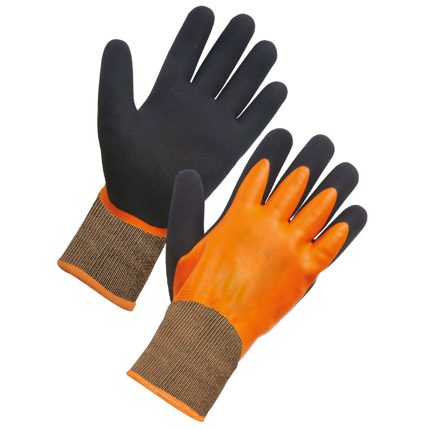 Nylon Dual Dipped Water-Repellent Thermal Warming Work Gloves