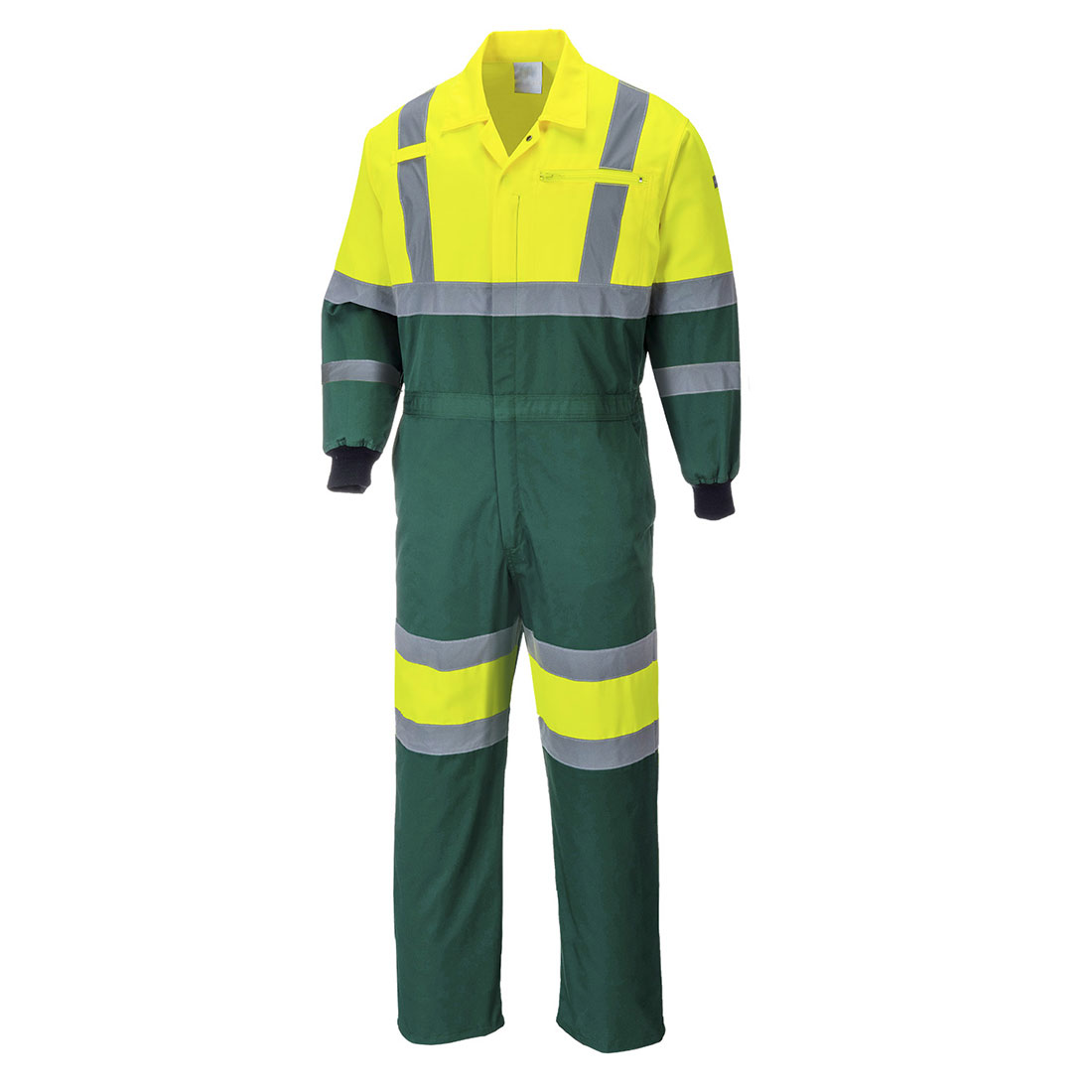 Hi-Vis "X" Back Coverall with Two-Way Zip for Quick and Easy Access