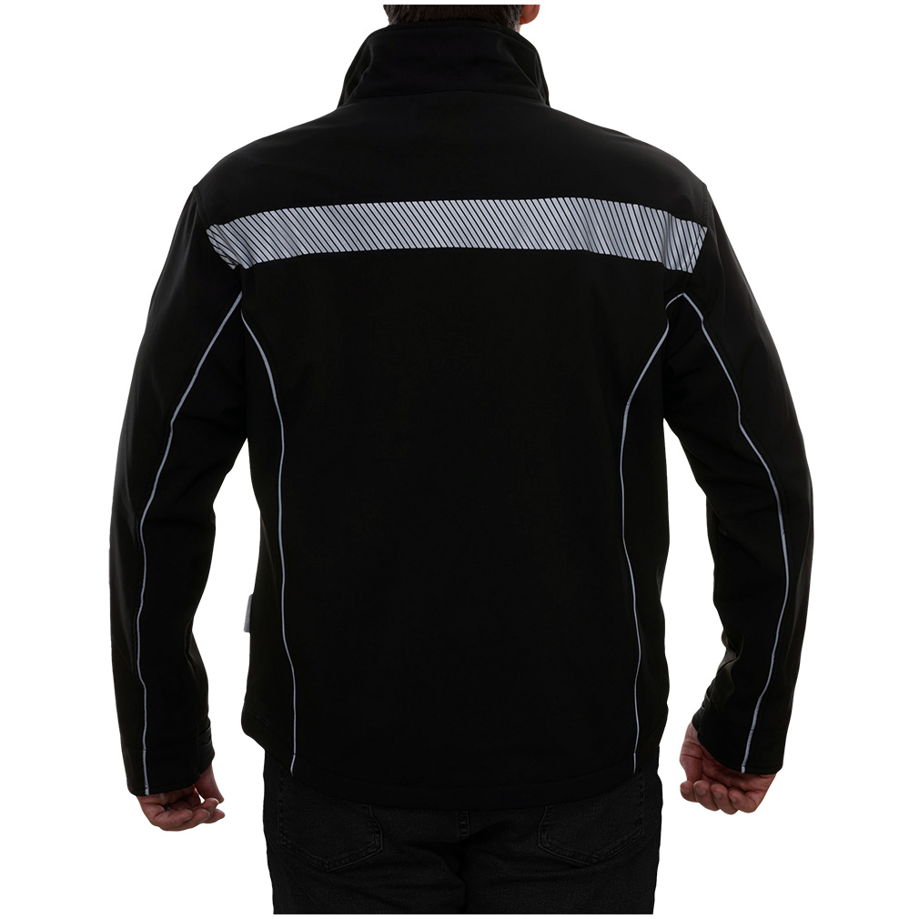 Hi-Vis Water Resistant Soft Shell Athletic Jacket with Featuring a Stretchable 3 Layer Fabric Constr