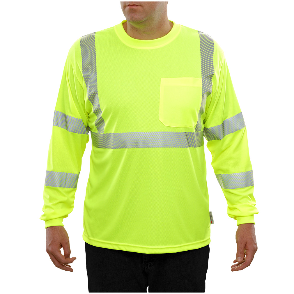 Hi-Vis Polyester Soft Safety Long Sleeve ANSI Type R Class 3 with 3M™ Transfer Tape