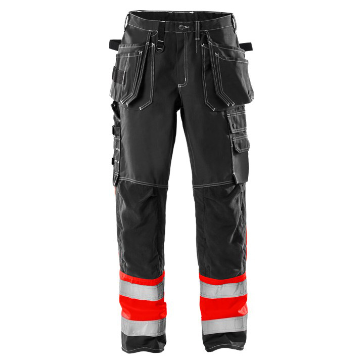 Hi-Vis 100% Cotton Craftsman Trousers Class 1 with Oil & Water Repellent