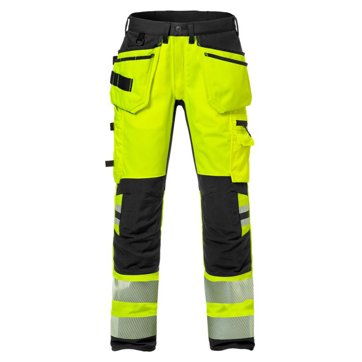 Hi-Vis Industrial Durable Multifunctional Twill  Trousers Class 2