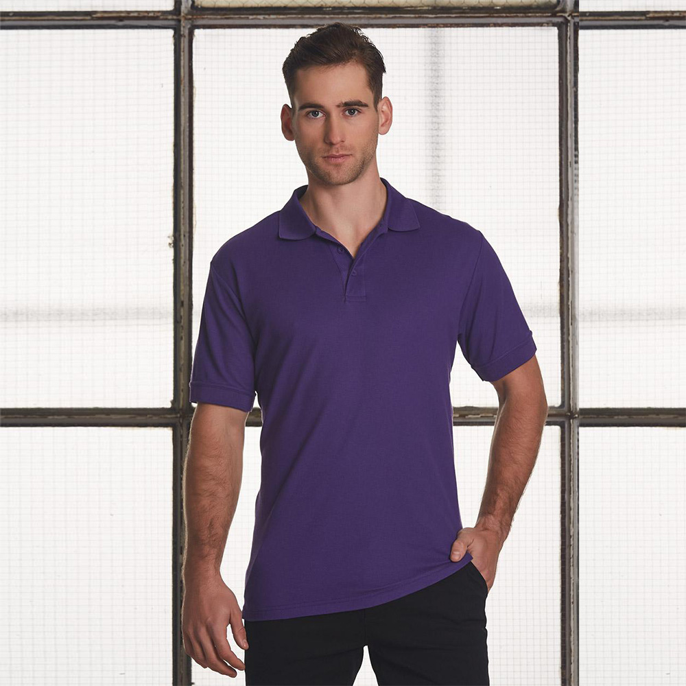 Men's Solid Colour Short Sleeve Pique Polo