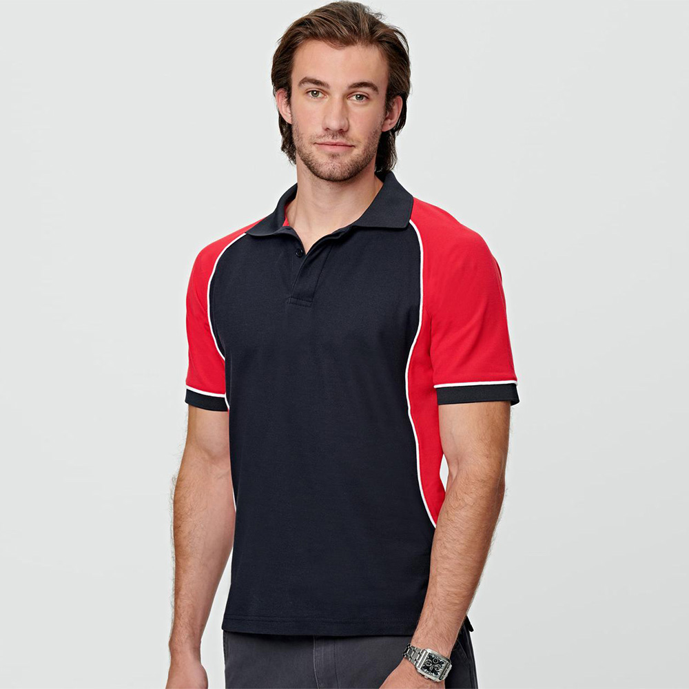 Men's Tri-colour Short Sleeve Pique Polo