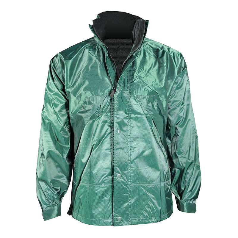 Polyester / P.V.C Lightweight Ripstop Waterproof Breathable Nylon Jacket
