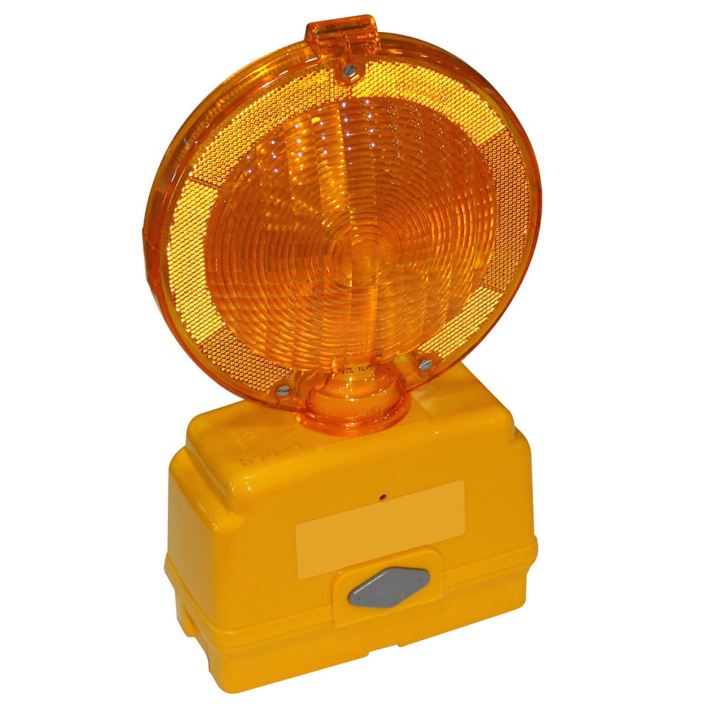 Barricade Light, Amber, 6 volts Battery Operated, 3 Modes with Flash|Constant|Off