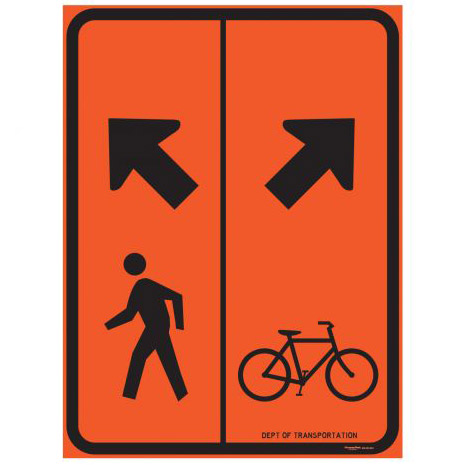 Sign, Bicycle(symbol), Pedestrian(Symbol), Aluminum
