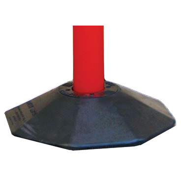 Delineator Base, for Sentry Delineator Post, Black Recycled Rubber, 12 lbs