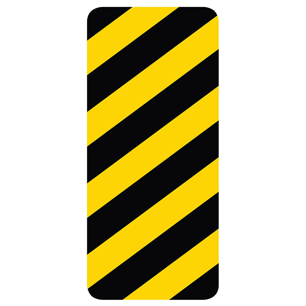 Sign, Hazard Stripes, Yellow and Black, Aluminum