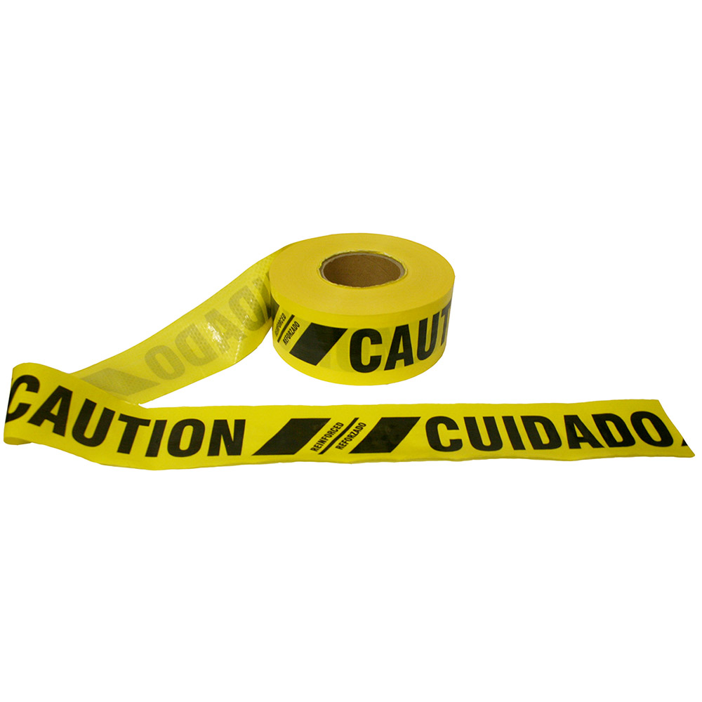 Barricade Tape, Yellow, text can be customized
