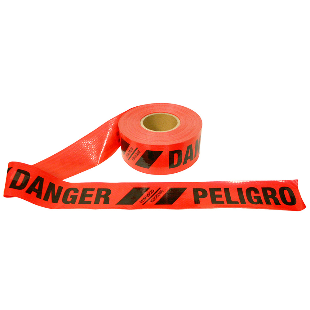 Barricade Tape, Red, text can be customized