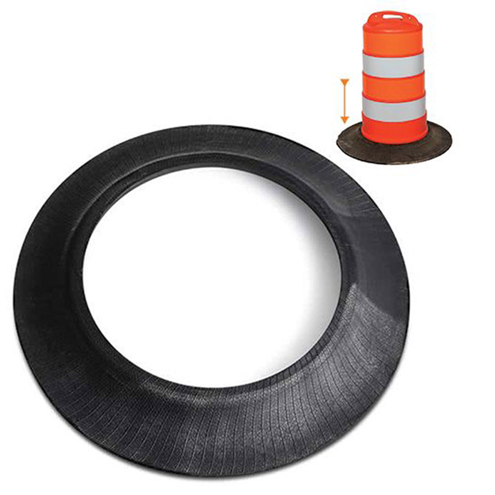Tire Weight, for Traffic Barrels, 22lb-24lb Heavy, Black Rubber