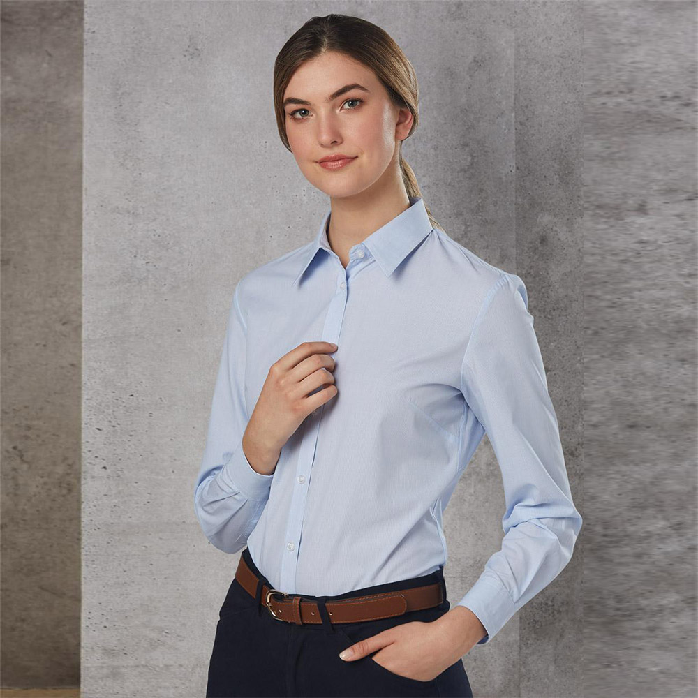 Women's Fine Stripe Long Sleeve Shirt