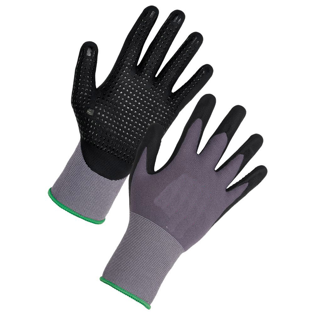 Nylon Flexible Moisture Breathable Glove with Nitrile Coating