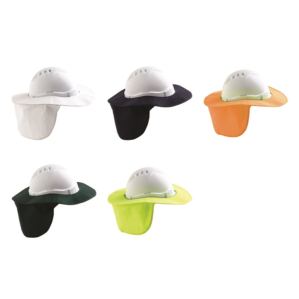 UV Polypropylene Safety Hat Sun Brim with Neck Flap