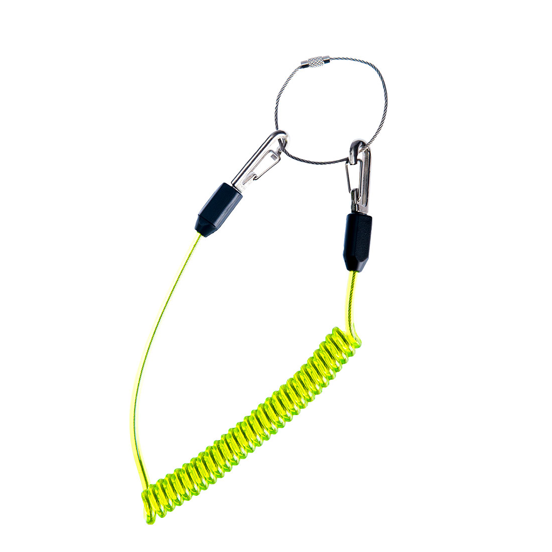 Coiled Tool Lanyard with PVC Coated