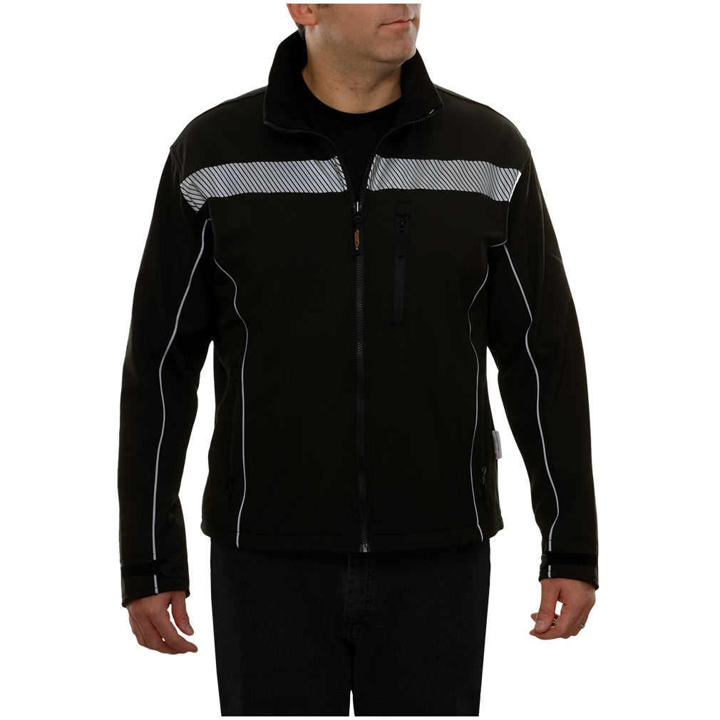Hi-Vis Water Resistant Soft Shell Athletic Jacket with Featuring a Stretchable 3 Layer Fabric Constr