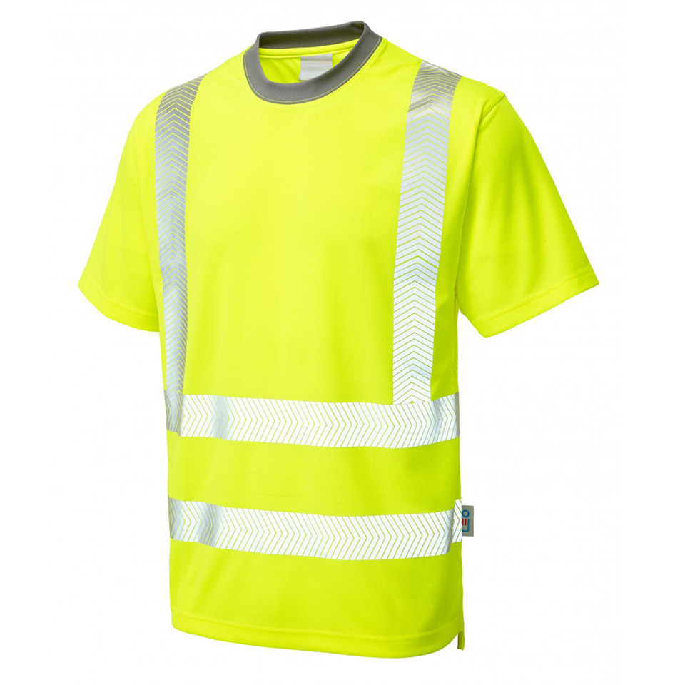 Hi-Vis Breathable Cool Dry T-Shirt with Heat Transfer Segmented Tape