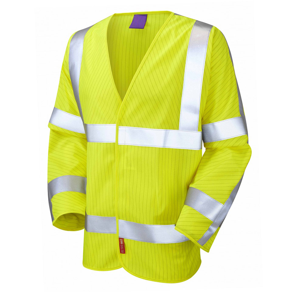 Flame Resistant Lightweight Breathable Hi-Vis Anti-Static Sleeved Vest