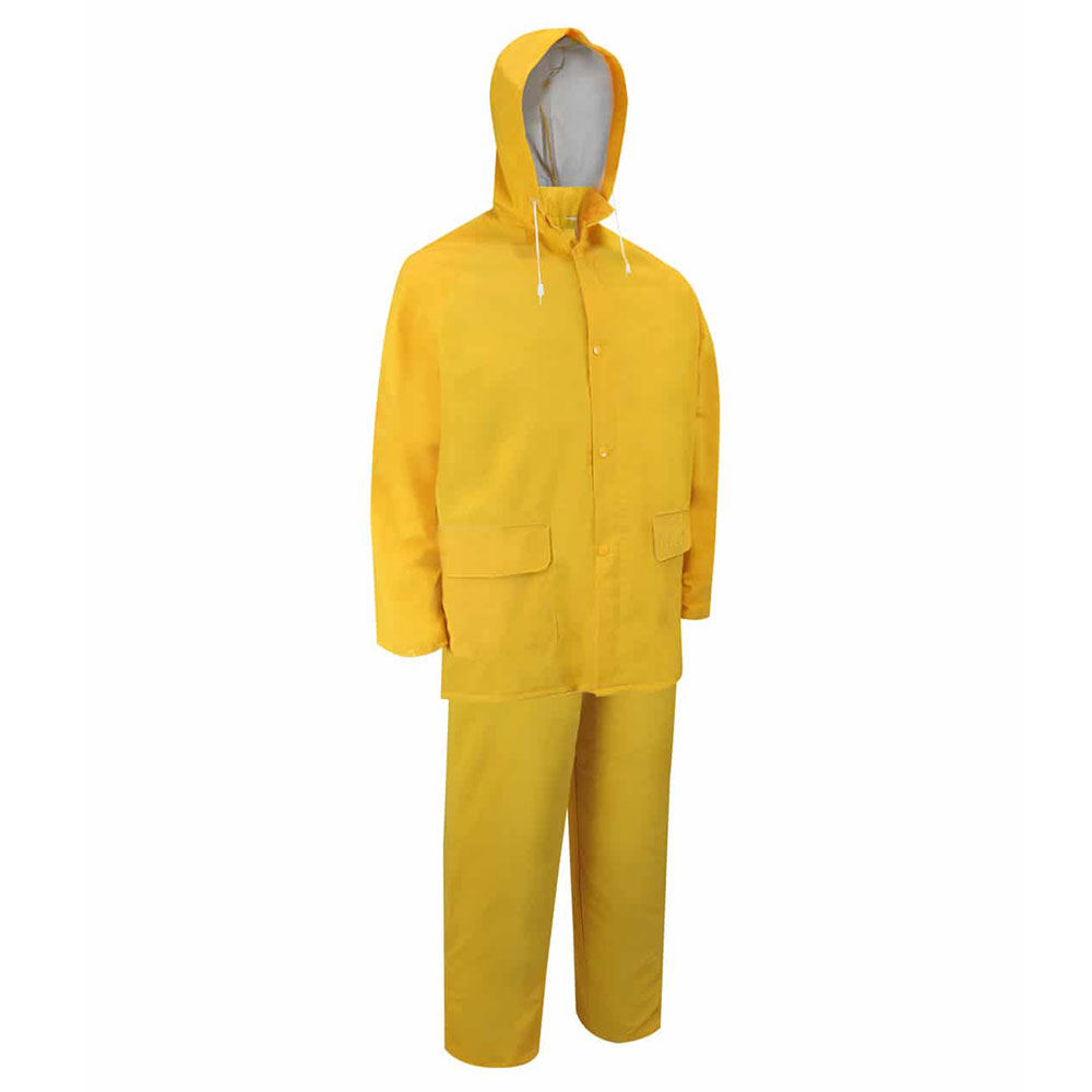 P.V.C / Polyester Waterproof Windproof RainSuit with Bib Pants
