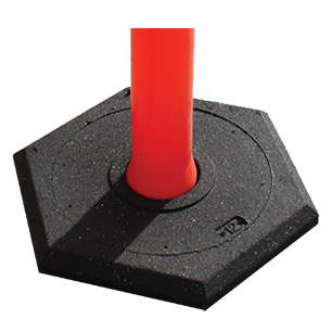 Lightweight Black Recycled Rubber Delineator Base